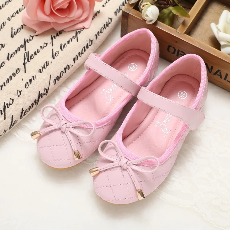 

2016 autumn new shoes shoes bow Princess Girls single leather shoes