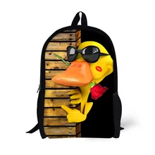 Женская мода Backbag 3D Животных Рюкзаки Cute duck Школа Bagpack для Девочек Студенты Мешок Школы детей Рюкзак
