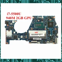 Оригинальная материнская плата для ноутбука lenovo Yoga3 14 5B20H35674 NM-A381 с SR23W i7-5500U 940 M 2 GB GPU материнская плата протестирована