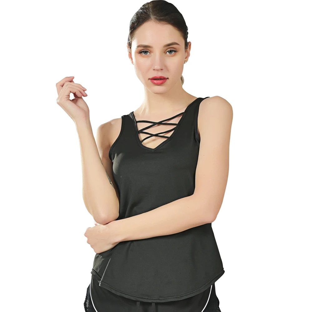 Yoga Shirt Top Loose Women's Sports Tank Tops Yoga Gym Running Fitness Shirt Workout Clothes Sports Vest