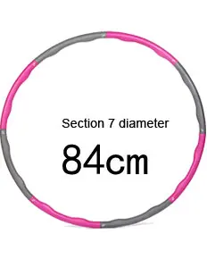 Sport Hoops Weighted Exercise ring for Adults Adjustable 8 Detachable Sections Weight Loss Fitness for Exercise - Цвет: 84cm