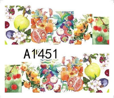 

Nail Art Sticker Water Decals Fruit Pear Nails Slider Stickers DIY Decoration Accessories Manicure Foil Wraps Pegatinas
