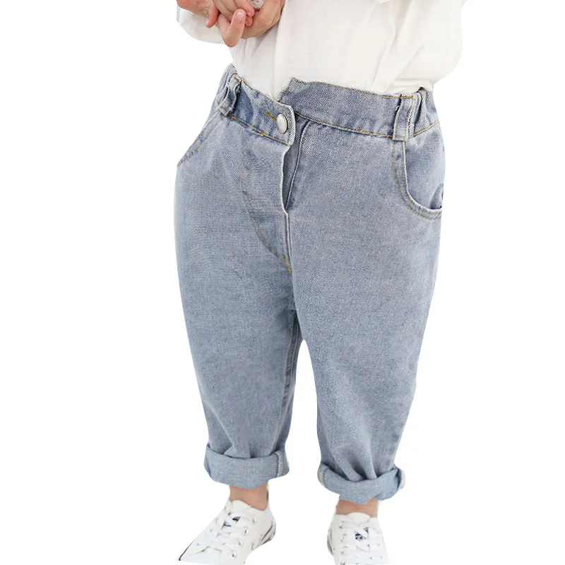 Джинсы для маленьких мальчиков детские летние штаны модные свободные штаны для девочек,, весенние джинсы для девочек, детская повседневная одежда