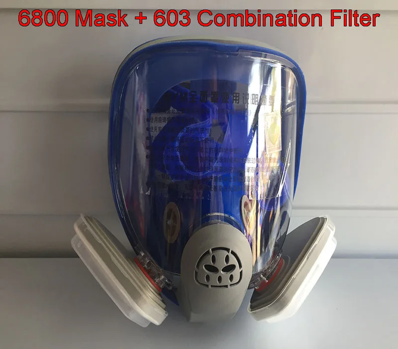 

6800 gas mask + 603 Holder 5N11 Filter cotton 501 filter box respirator mask against dust PM2.5 Welding fumes protective mask