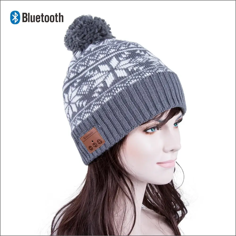

Women's Winter Hat Bluetooth Headset Music Headwear Knitting Hats for Men's Knit Wireless Bluetooths Headsets Beanie Cap