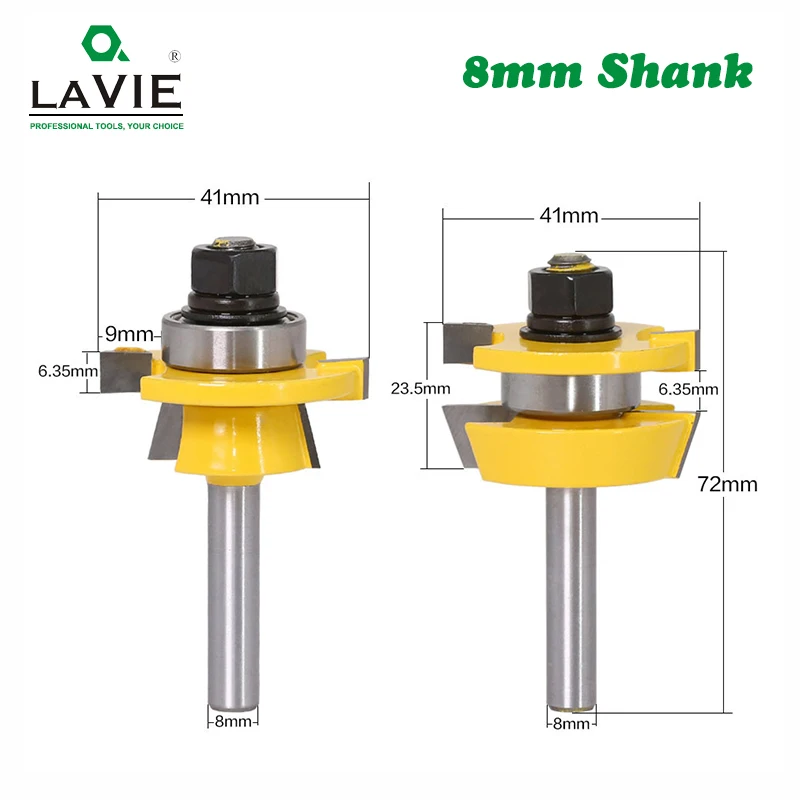 LA VIE 2 шт 8 мм Stile& Rail набор-Ogee Маршрутизатор Набор бит Tenon деревообрабатывающий фреза вольфрамовые карбидные фрезы для дерева MC02057