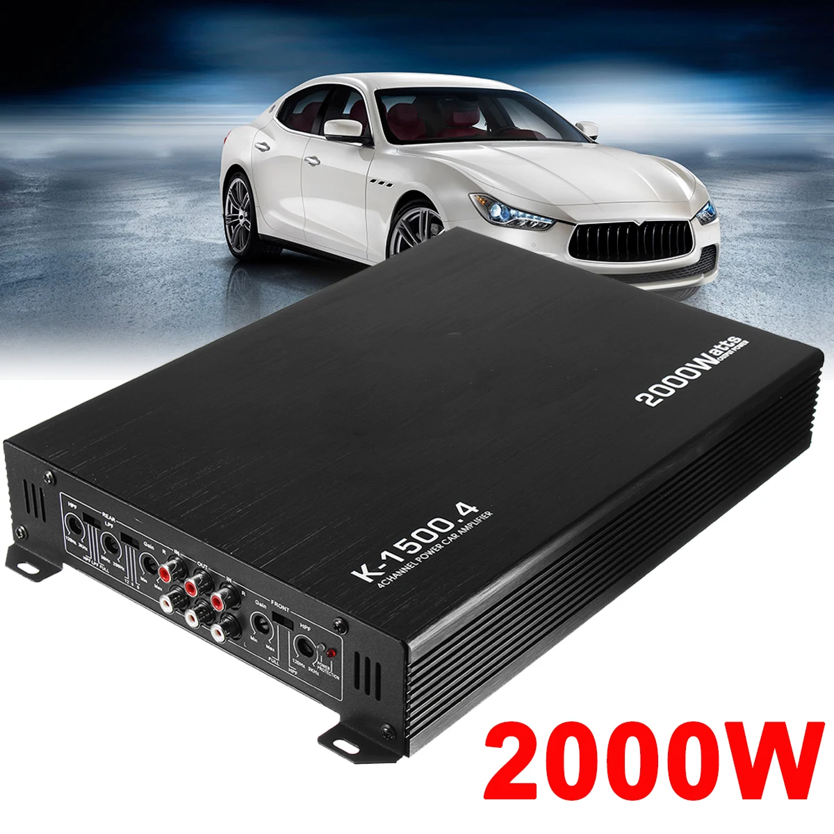 2000W 4 канальный автомобильный усилитель Динамик Мощность стерео Авто Аудио звука