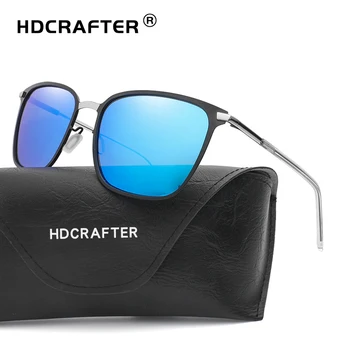 

HDCRAFTER Square Oversized Sunglasses Mens Polarized 2018 Driver Sun Glasses UV400 Mirror Man Brand Designer Sunglass
