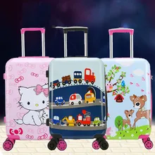 LeTrend милый мультяшный Детский чемодан на колёсиках, чемодан на колесиках для студентов, тележка 19/20 дюймов, дорожная сумка