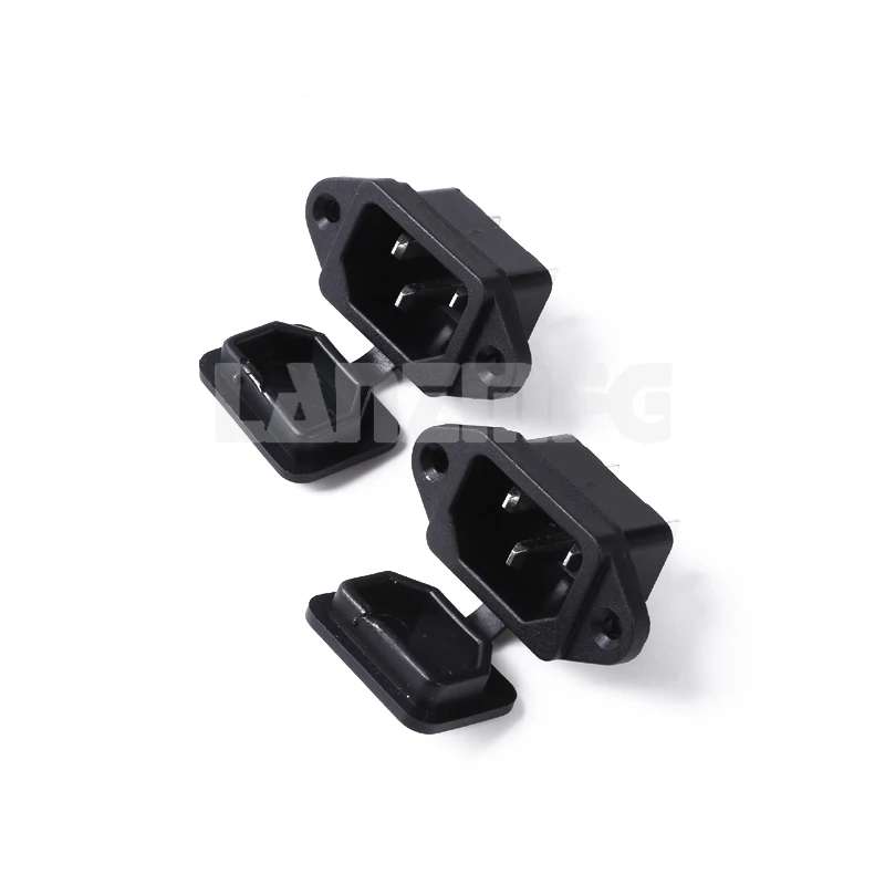 

LZ-14-1-01 ready to ship 250V 15A IEC320 C14 3p Grounded AC inlet Power socket Panel mounting with cover