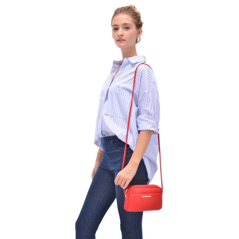 AMELIE GALANTI Brand Small Leather Shoulder Bag Purse for Women Long Strap Elegant Crossbody Bag ...