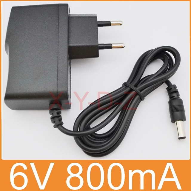 6V 800mA 0.8A Mains Plug Adaptor with 3.5mm DC Plug for Handheld Sewing  Machine 