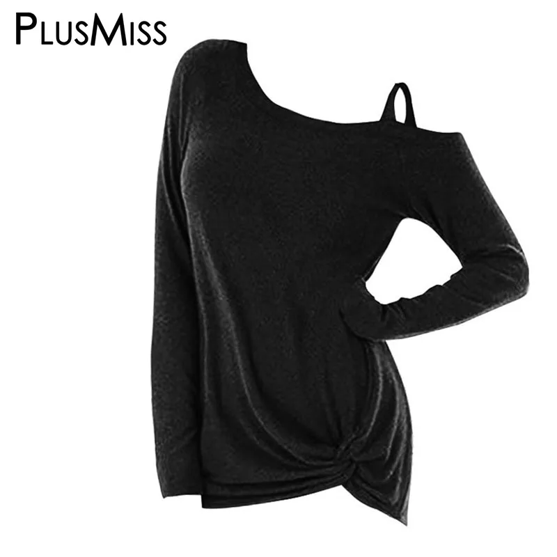 PlusMiss размера плюс хххххl с длинным рукавом футболки Для женщин XXXXL XXXL XXL большие