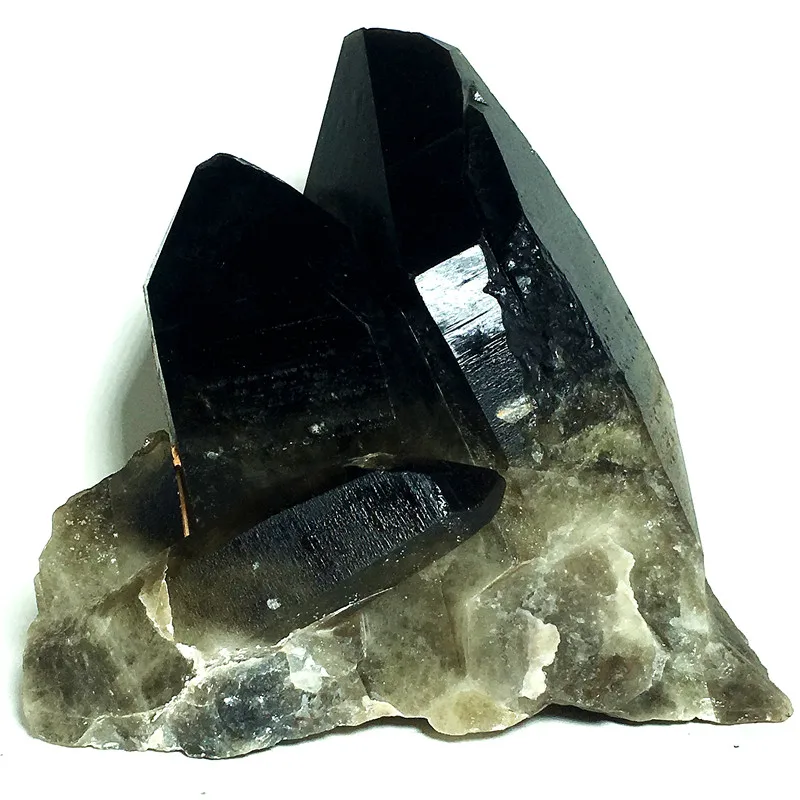 

Natural smoky black QUARTZ Crystal Cluster Specimen Stone and craft reiki healing DecorativE