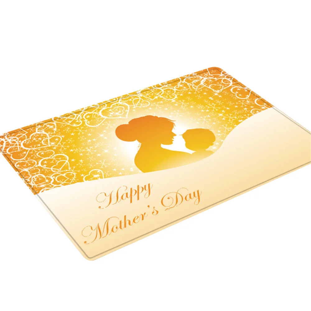 Лидер продаж Ванная комната душевой коврик, мат Счастливый День матери квадратные напильники со Коврик Флис Кухня Ванная комната 50X80 см#4A24