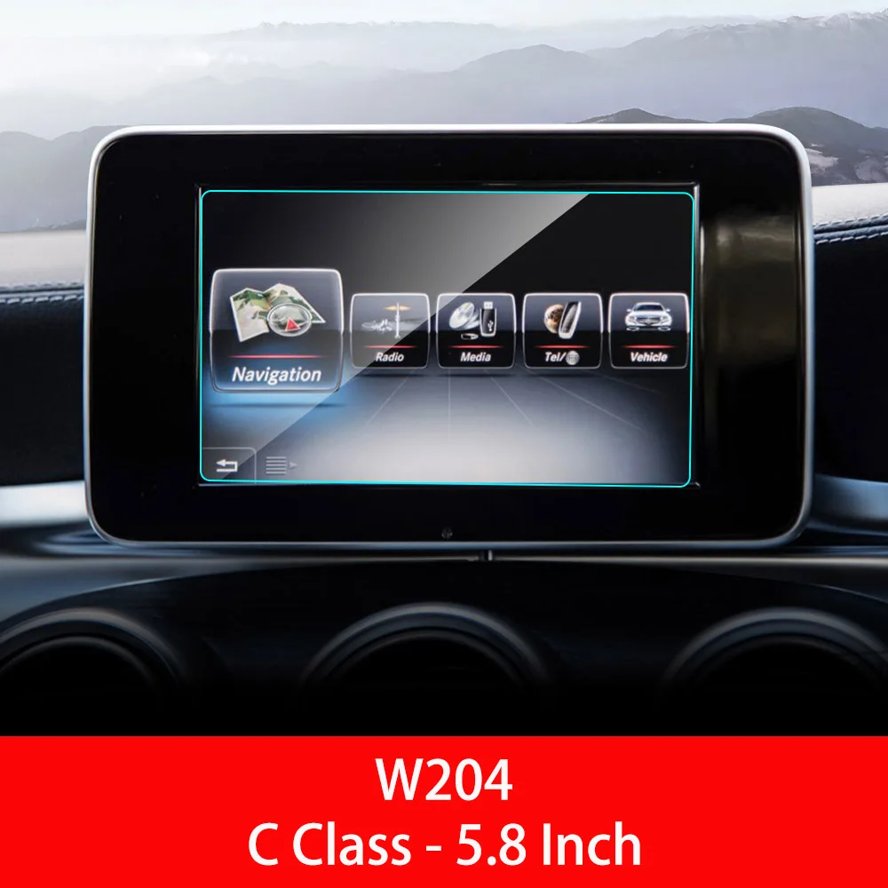 Car GPS Navigation Screen Protector Film for Mercedes W204 W205 W246 W176 W177 C117 W213 X156 X253 A B C E GLA CLA GLC Class - Color Name: W204 C Class