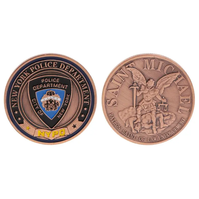 Памятная монета Америка полиция Нью-Йорк св. Майкл Коллекция Арт-подарки сувенирные монеты