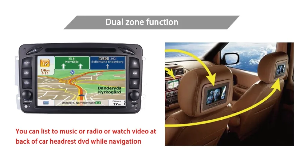 Perfect In Stock 7"Android 9.0 Car DVD Player For Mercedes Benz CLK W209 W203 W463 W208 Wifi 3G GPS Bluetooth Radio Stereo audio media 11