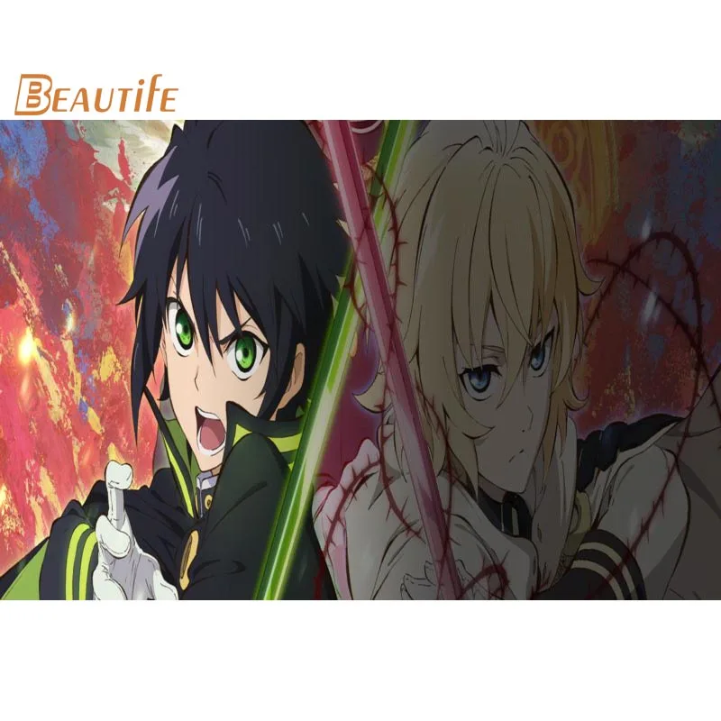 Seraph of the end плакат ткань Шелковый украшения дома Художественный тканевый с