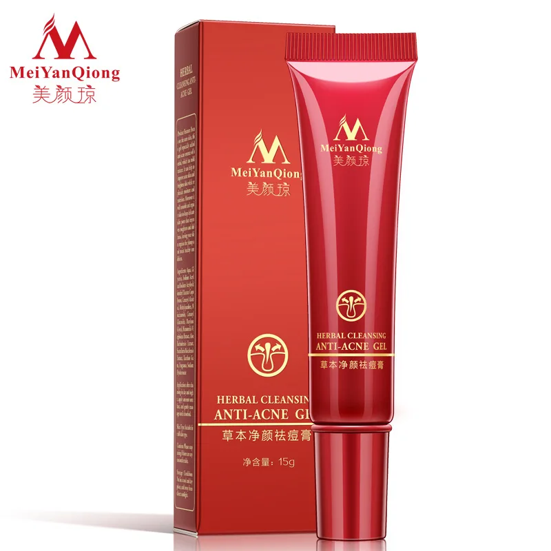 

MeiYanQiong Herbal Anti Acne Treatment Face Cream Cleansing Gel Herbal Scar Removal Whitening Cream Oily Acne Spots Pimple Patch