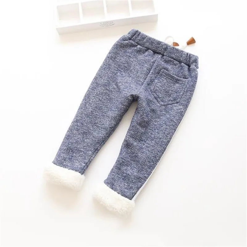 BibiCola штаны для маленьких девочек; зимние детские однотонные повседневные брюки для мальчиков; Детские теплые леггинсы; утепленные штаны для малышей; штаны для малышей