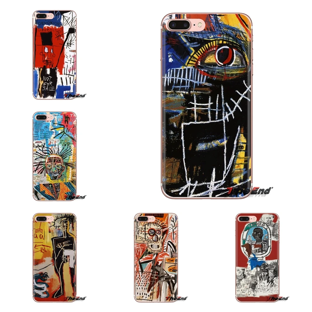 TPU Transparent Case For Samsung Galaxy S3 S4 S5 Mini S6 S7 Edge S8 S9 S10 Plus Note 3 4 5 8 9 Jean Michel Basquiat Art Graffiti |