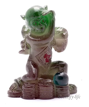 

Green Monkey,Lucky Charms,Chinese zodiac,Shenxiao,Allochroic Mascot,fengshui Ornament,novel gifts,best present,Tea pet,S1015AH