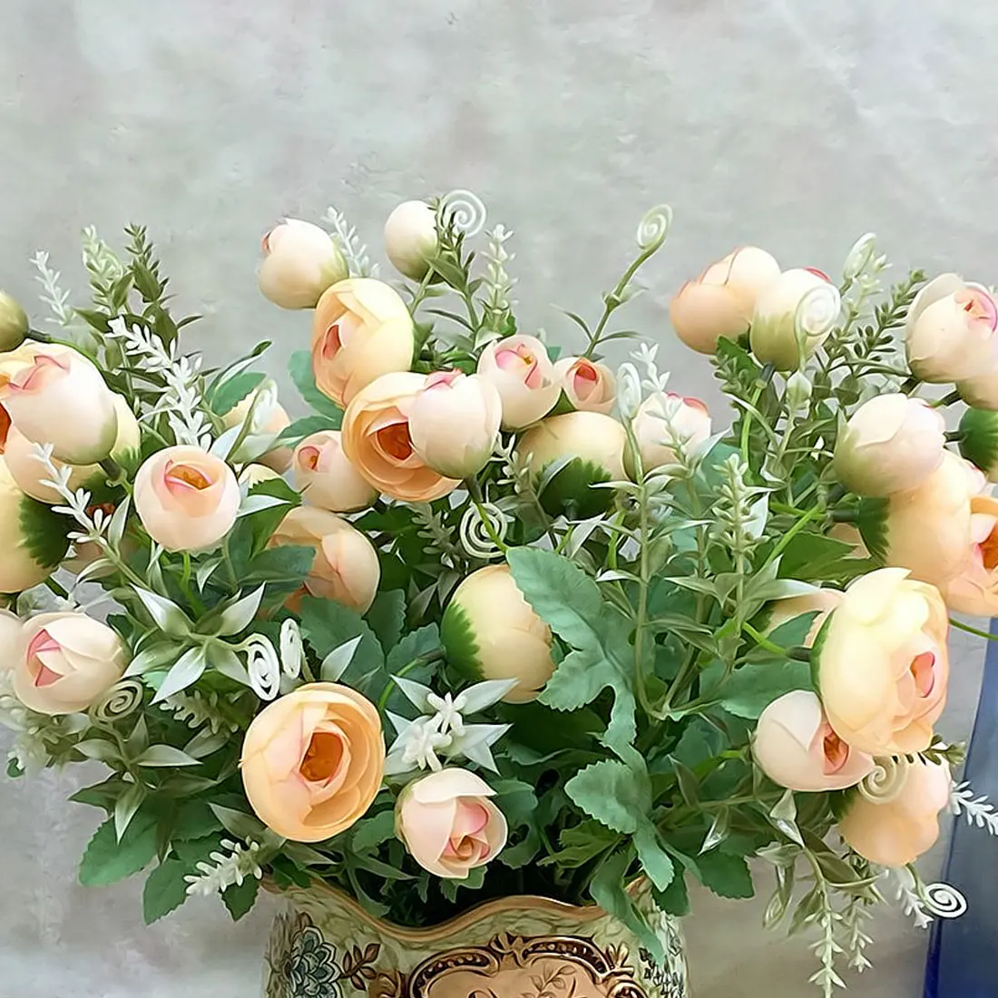 Home decoration cheap Flower 5 forks small silk fake Artificial Flowers flores fleur artificielles Camellia Peony Stamens Home decoration cheap Flower 5 forks small silk fake Artificial Flowers flores fleur artificielles Camellia Peony Stamens