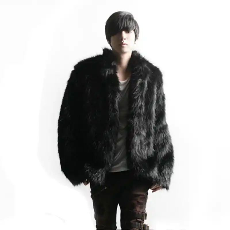 Faux fur mens jacket Clearance