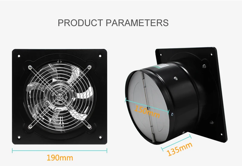 150 Milímetros Exaustor de Forte Potência, Novo Sistema de ar do Ventilador em 6 Polegada para Janela da Cozinha, Mudo Ventilador de Fluxo Axial para Ventilação 11 China fan house Suppliers
