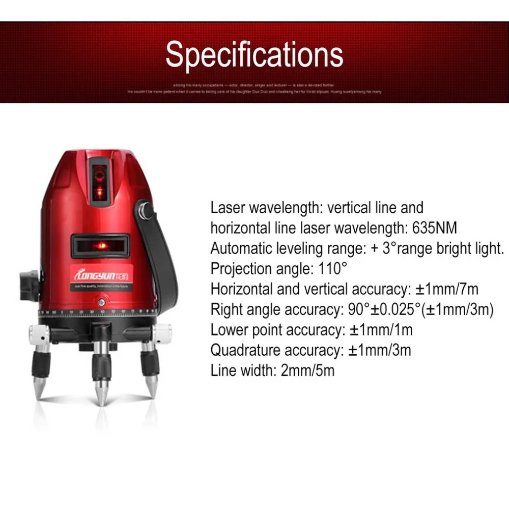 

2Lines 6points Outdoor Laser Level tripod level LOMVUM L6000100 Self-Leveling 360 Vertical&Horizontal Tilt Lazer Level