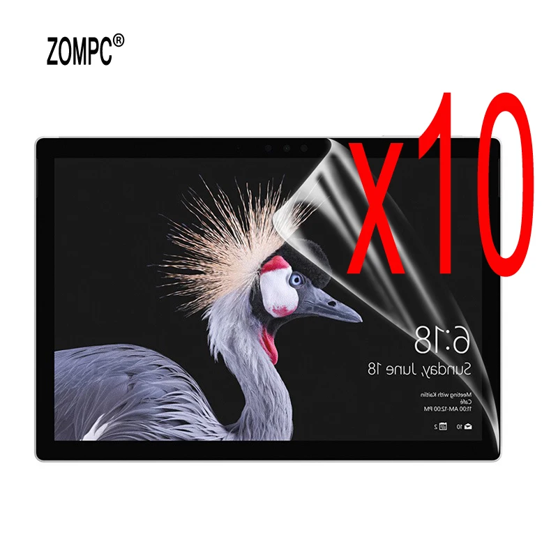 

10x Clear Films + 10x Clean Cloth , LCD Screen Protector Films Guards For Microsoft Surface Pro 5 6 / New Surface Pro 2017 2018