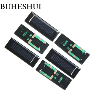 

BUHESHUI Epoxy Polycrystalline Solar Cells Module Mini Solar Panel 0.5V 100mA DIY Solar Toy Battery charger 53*18MM 100PCS