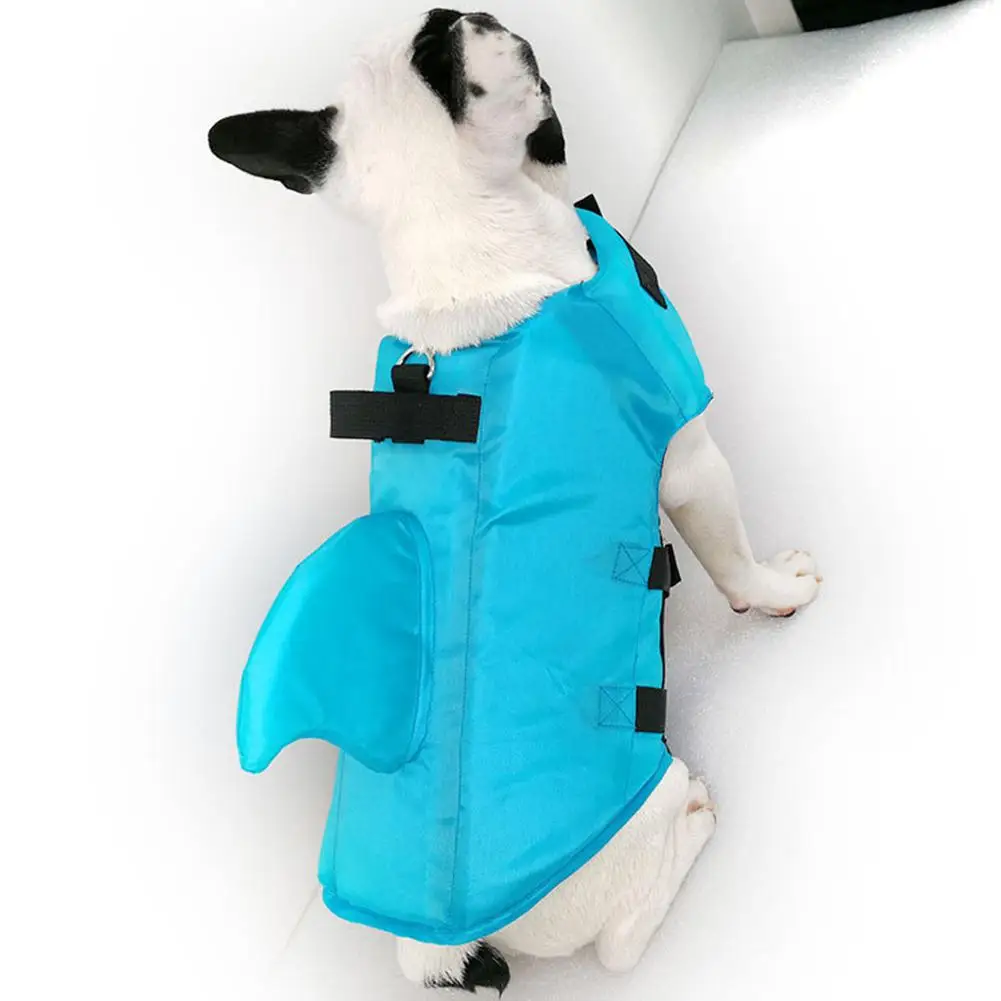 TPFOCUS Прохладный плавник акулы Sahpe спасательный жилет для больших маленьких собак Французский бульдог безопасности Простой высокое качество собака одежда - Цвет: blue