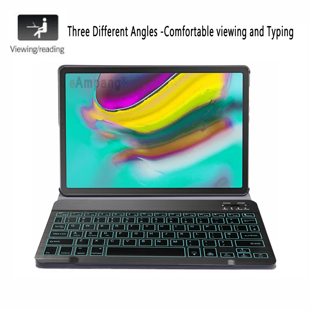  Backlit Keyboard Case for Samsung Galaxy Tab S5e 10.5 Case T720 T725 SM-T720 Cover Removable Blueto