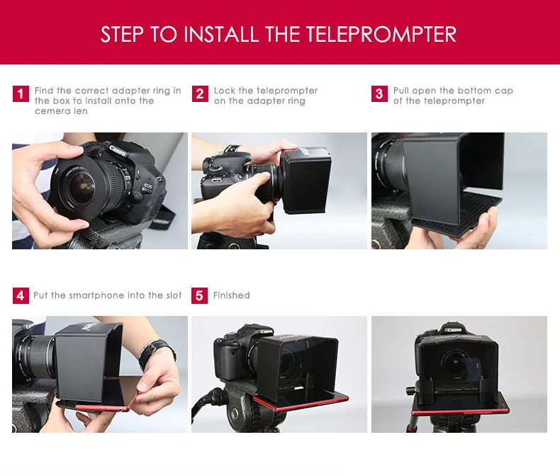 Bestview смартфон Teleprompter для Canon Nikon sony камера фотостудия DSLR для Youtube интервью Teleprompter видеокамера