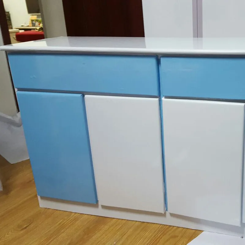 الراقية سميكة الطلاء مشرق سطح طاولة مجلس الوزراء ملصقات عادي اللون ذاتية اللصق خلفيات تحديث الأثاث ملصقات