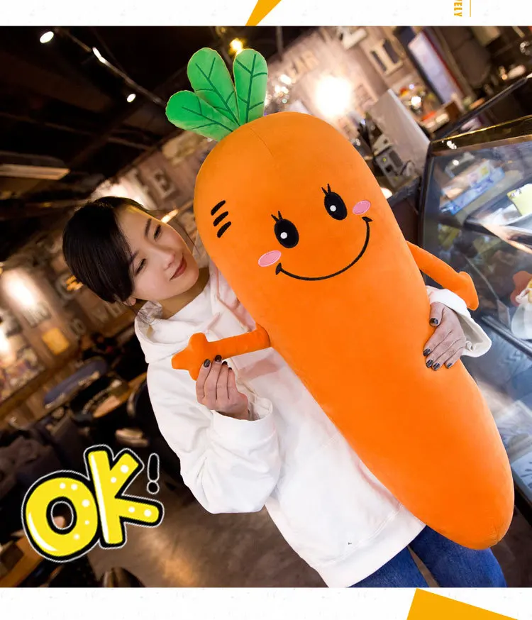 QWOK1pc70/100 см имитация моркови мультфильм овощи набитый хлопок мягкая плюшевая подушка, чтобы отправить детям подарок на день рождения