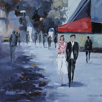 

High Quality Modern Wall Art Landscape Oil Painting Artist Handmade Modern Canvas Abstract Lover Warking Oil Painting