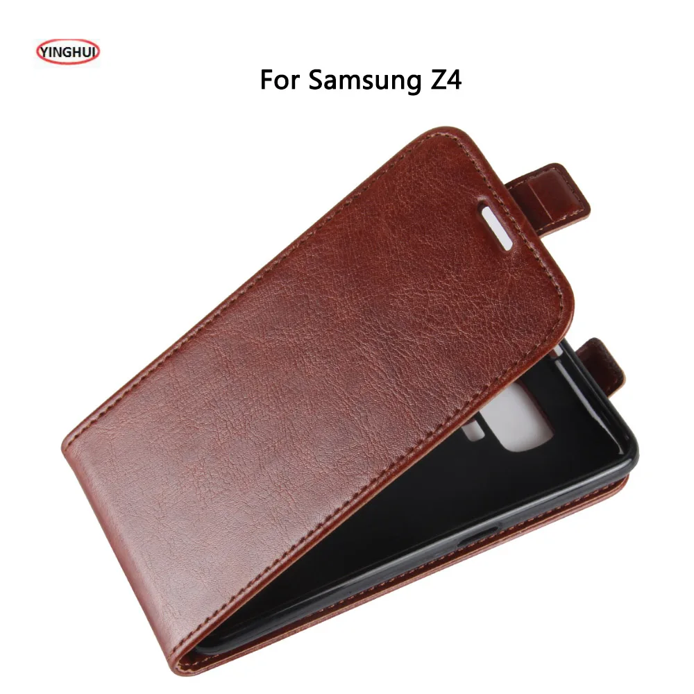 YINGHUI For Samsung Z4 4.5" Case Luxury PU Leather Back Cover Coque For