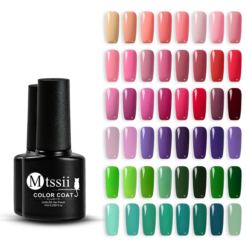 Mtssii 7 мл Гель лак для ногтей чистый цвет Полупостоянный UV светодио дный