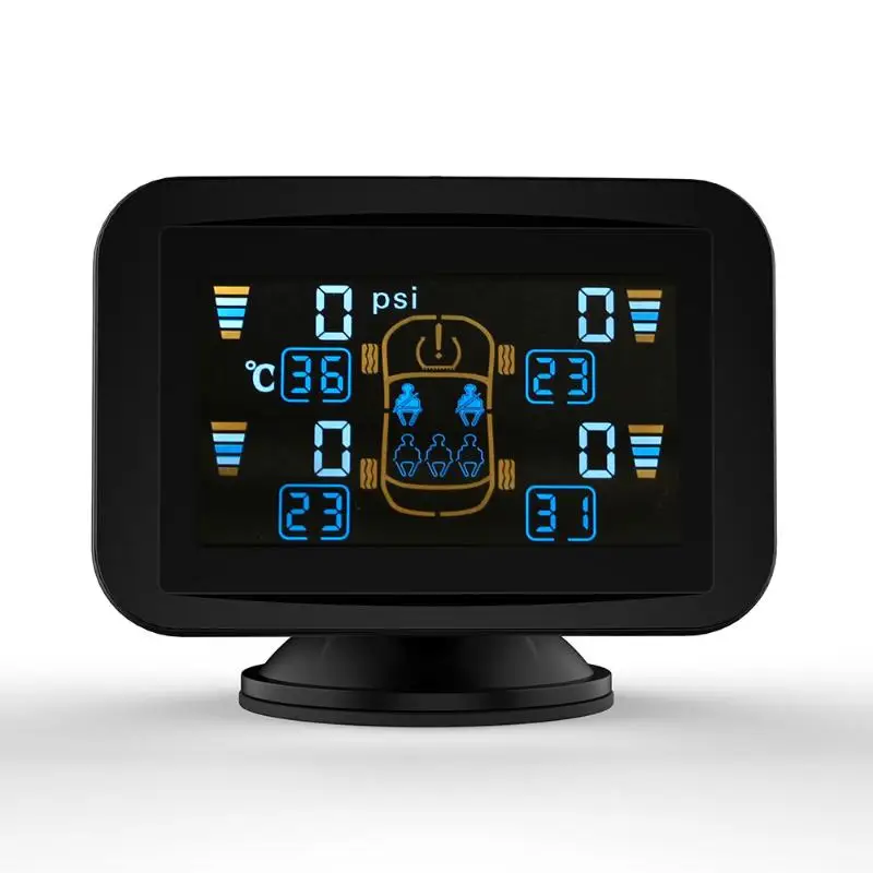 CARCHET TPMS Dvd Tyre Pressure Monitoring Intelligent System +4 External Sensors LCD Sucker tpms for car dvd Tire Pressure Alarm