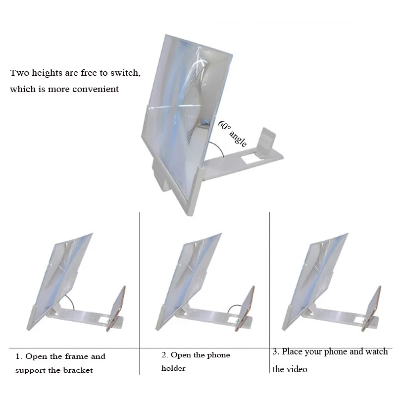 12 дюймовый мобильный телефон Экран HD защита глаз видео Кино увеличительное Стекло кронштейн для домашнего офиса 3D усилитель