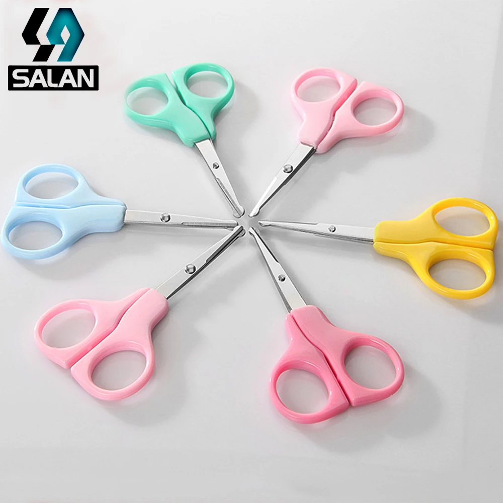 Factory Outlet round stainless steel scissors child safety scissors baby nails students small