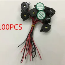 100 шт. прочный 3-24 В пьезоэлектрический зуммер бипер сигнализация 95дб непрерывный звук для Arduino фургон новое поступление