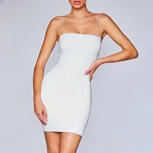 Summer Women Solid Sexy Dress Bodycon Spaghetti Strap Slash Neck Dress Club Simple Sleeveless Mini Dress sexy plunging neck solid color sleeveless mini dress for women