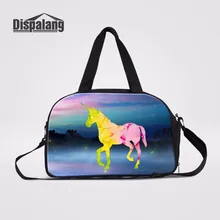 Dispalang Единорог принты Для Мужчин's Дорожные сумки плечо сумка дорожная сумка Портативный Для женщин Сумки большой выходные сумка для переноски на lugage мешок