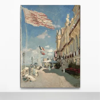 

Famous Oil Painting on Canvas Printings Claude Monet Trouville Abstract Landscape Wall Art Picture for Living Room Home Decor