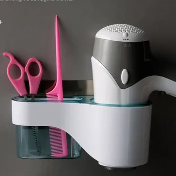 

Bathroom Hair Drier Holder Nail Free ABS material comb Holder Bathroom Accessories Rack Fashion Free shipping