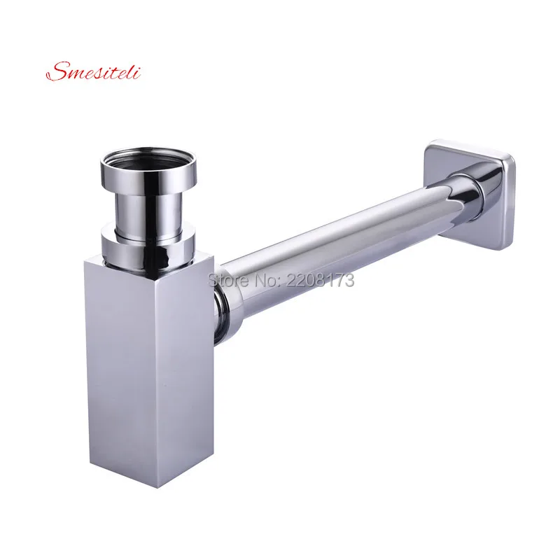 Us 39 99 10 Off Bathroom Sink Trap Promotions New Arrival Chrome Brass Plumbing Traps Bathroom Cabinet Ceramic Basin Siphon Pop Up Waste P Trap In